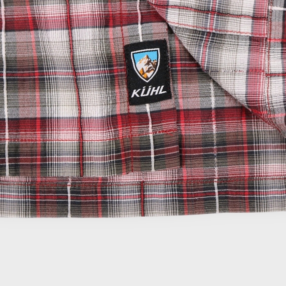 Kuhl Mens Shirt XL Short Sleeve Button Up Plaid Metal Buttons Breathable - Picture 3 of 7
